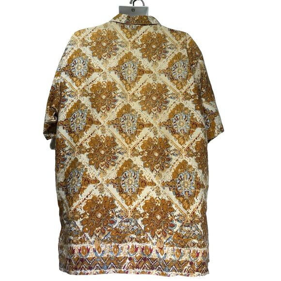 Vintage 90s Gotcha Button Up Hawaiian Style Abstract Art Casual Shirt Size XL - Picture 3 of 6